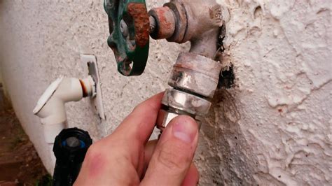 hose bib leaking from anti siphon valve|Water shoots out anti